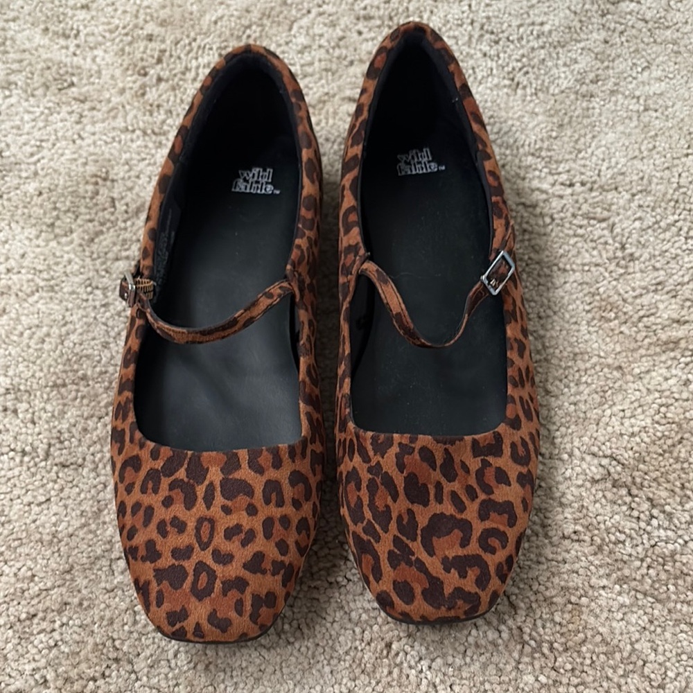 Wild Fable Leopard Print Mary Jane Flats